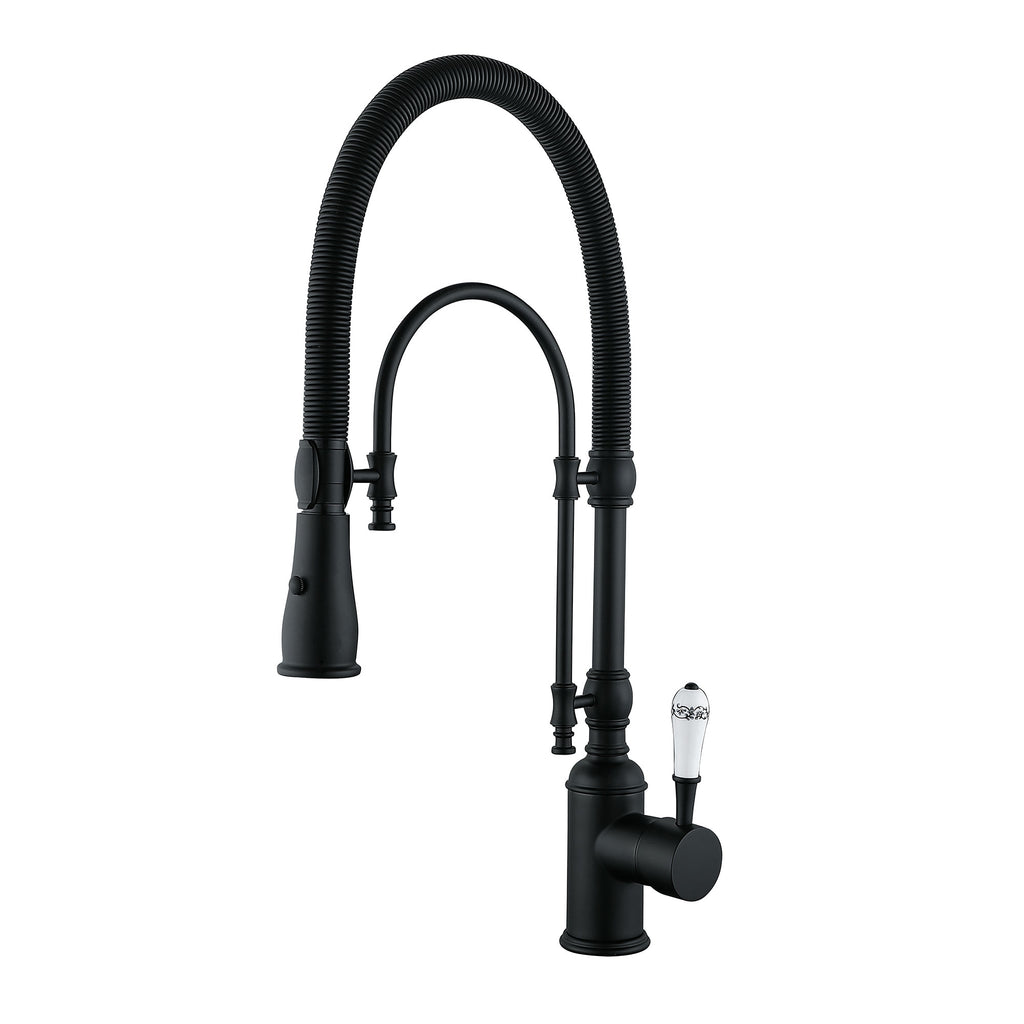 Single Handle Pull Down Sprayer Kitchen Sink Faucet Brass Pre Rinse Faucet JK0171