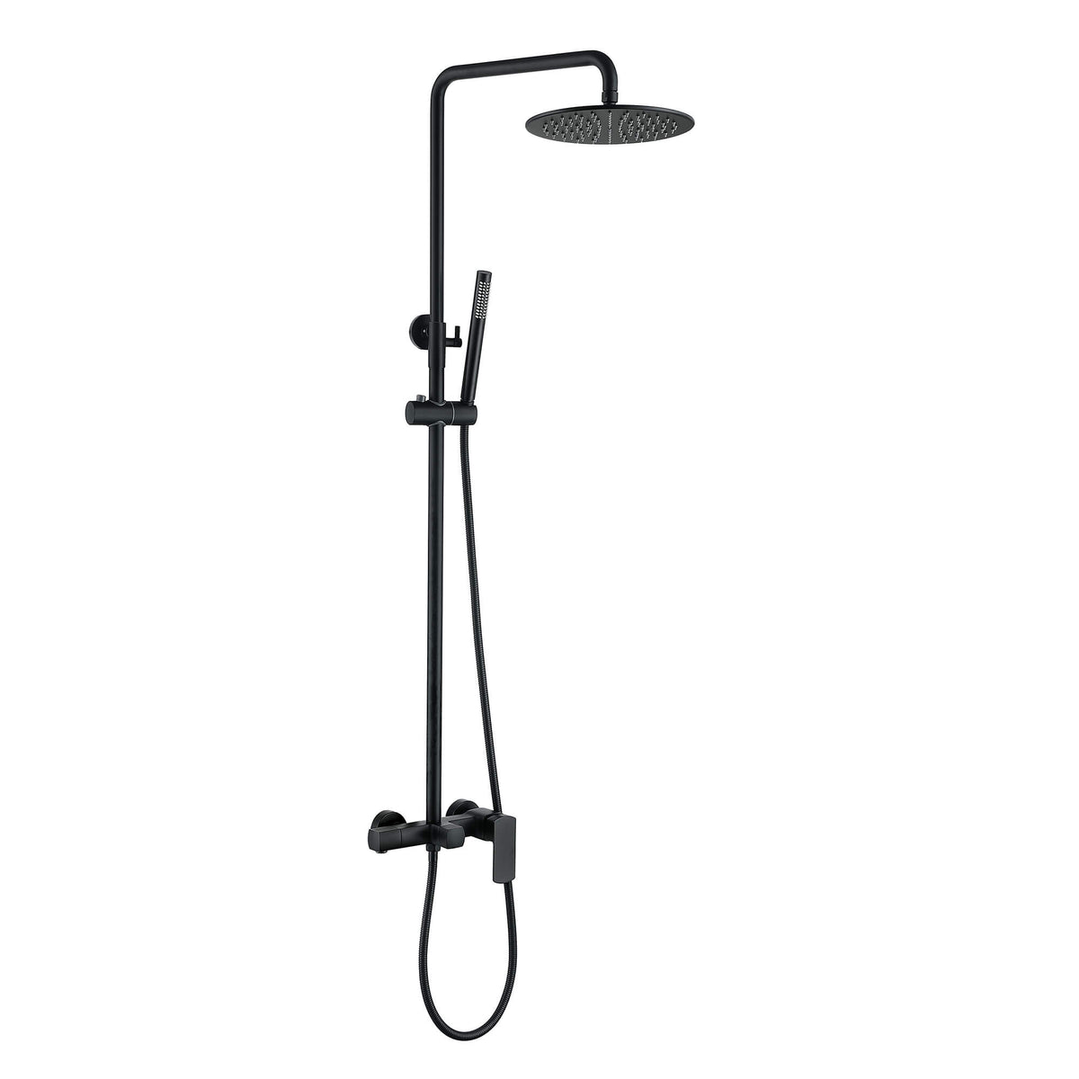 Exposed Rain Shower Kit with Tub Spout and Slide Bar