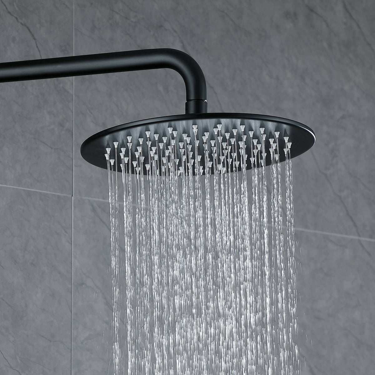 Exposed Rain Shower Kit with Tub Spout and Slide Bar