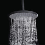 Luxury Round High Pressure Rain Shower Head Adjustable Swivel Ball Durable ABS Wall and Ceiling-Mounted