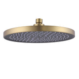 Luxury Round High Pressure Rain Shower Head Adjustable Swivel Ball Durable ABS Wall and Ceiling-Mounted