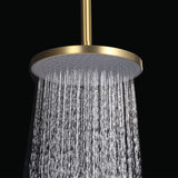 Luxury Round High Pressure Rain Shower Head Adjustable Swivel Ball Durable ABS Wall and Ceiling-Mounted