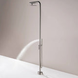 Freestanding Outdoor Shower with Handheld Sprayer and 12-Inch Showerhead
