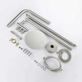 Freestanding Outdoor Shower with Handheld Sprayer and 12-Inch Showerhead