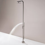 Freestanding Outdoor Shower Fixtures with Overhead Shower Head and Handheld JK0181