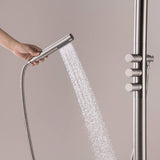 Freestanding Outdoor Shower Fixtures with Overhead Shower Head and Handheld JK0181