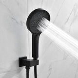 Wall Mounted Thermostatic Shower System with Push Button Diverter and Luxury 12’’ Rain Shower Head JK0185