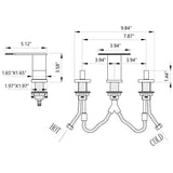 waterfall bathroom sink faucet size