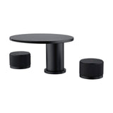 Waterfall 3-Hole Deck-Mounted Bathroom Sink Faucet for Contemporary Design