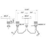 waterfall bathroom sink faucet size