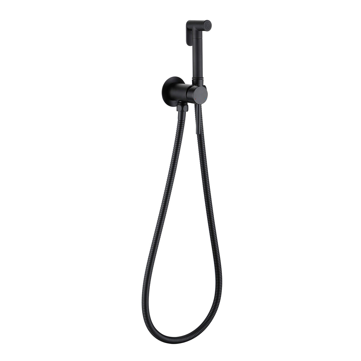Handheld Brass Bidet Sprayer for Toilet Matte Black Bathroom Hygiene Spray Set