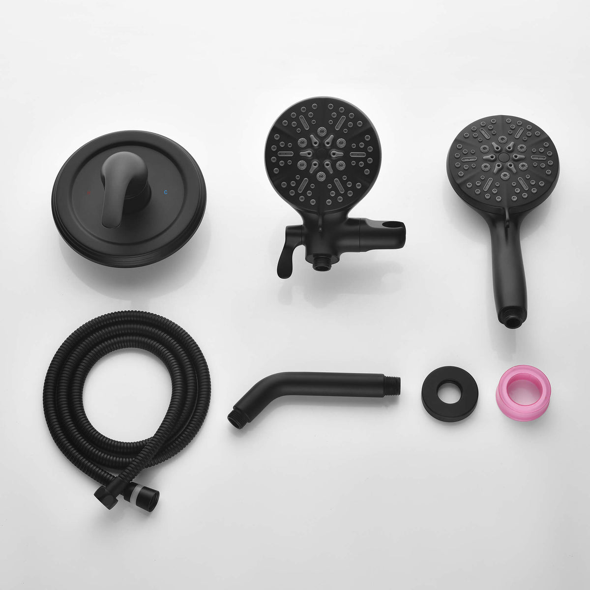 Dual Shower Head System with High-Pressure 7-Function Rain Shower Head