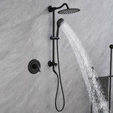 Wall Mount Shower System with 3 Spray Patterns Hand Shower and 10" Showerhead JK0194