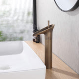 vessel sink faucet and white sink