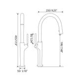 Kitchen Faucet With Pull Down Sprayer Size