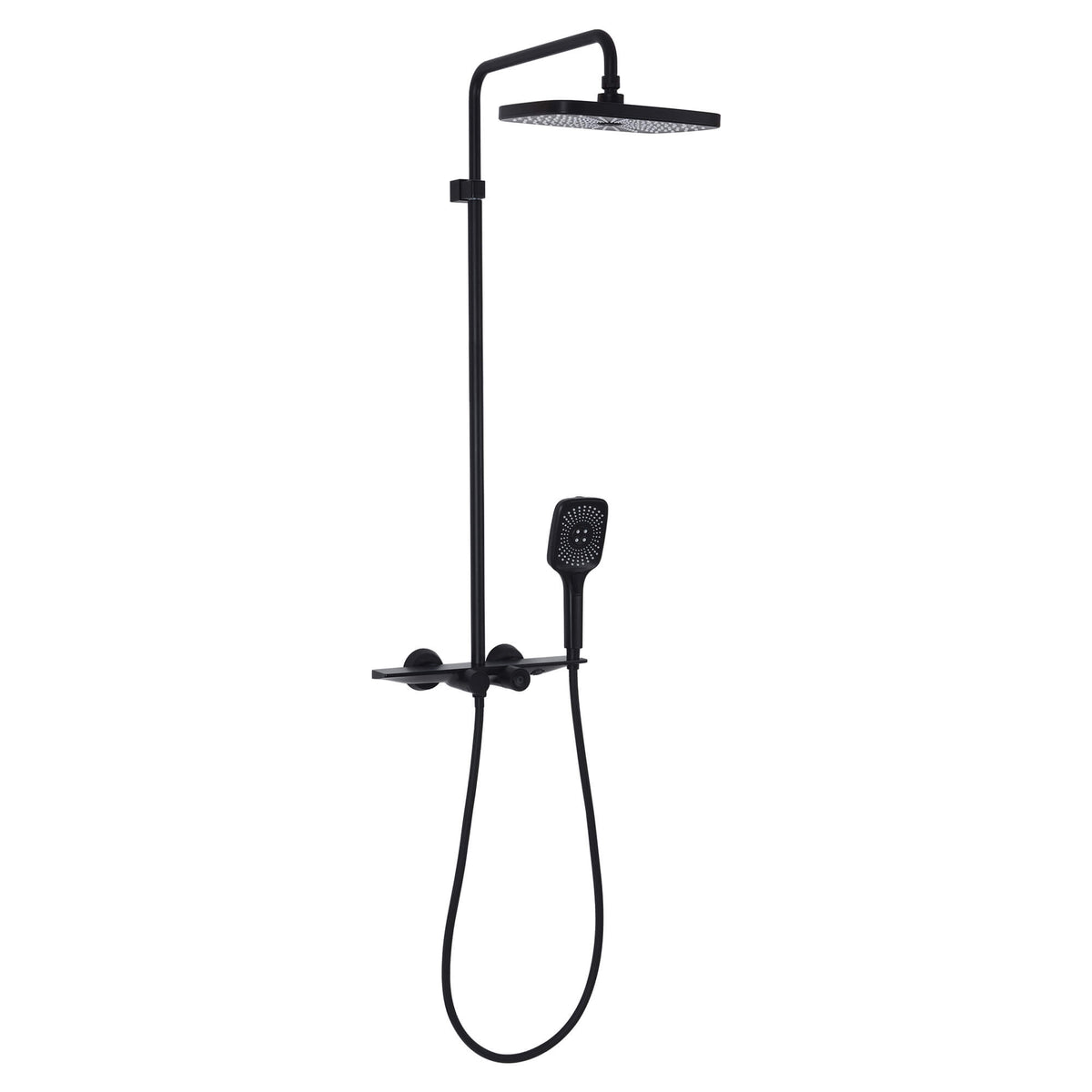Wall-Mounted 4-Spray Shower Faucet Set Anti Scald Brass Thermostatic Shower System