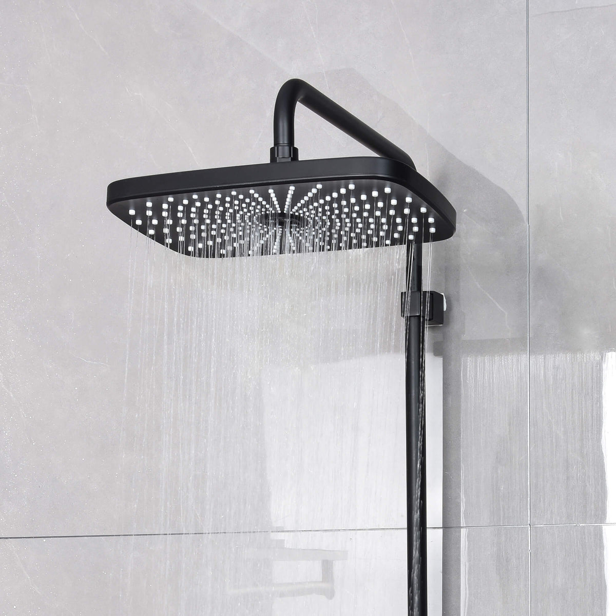 Wall-Mounted 4-Spray Shower Faucet Set Anti Scald Brass Thermostatic Shower System