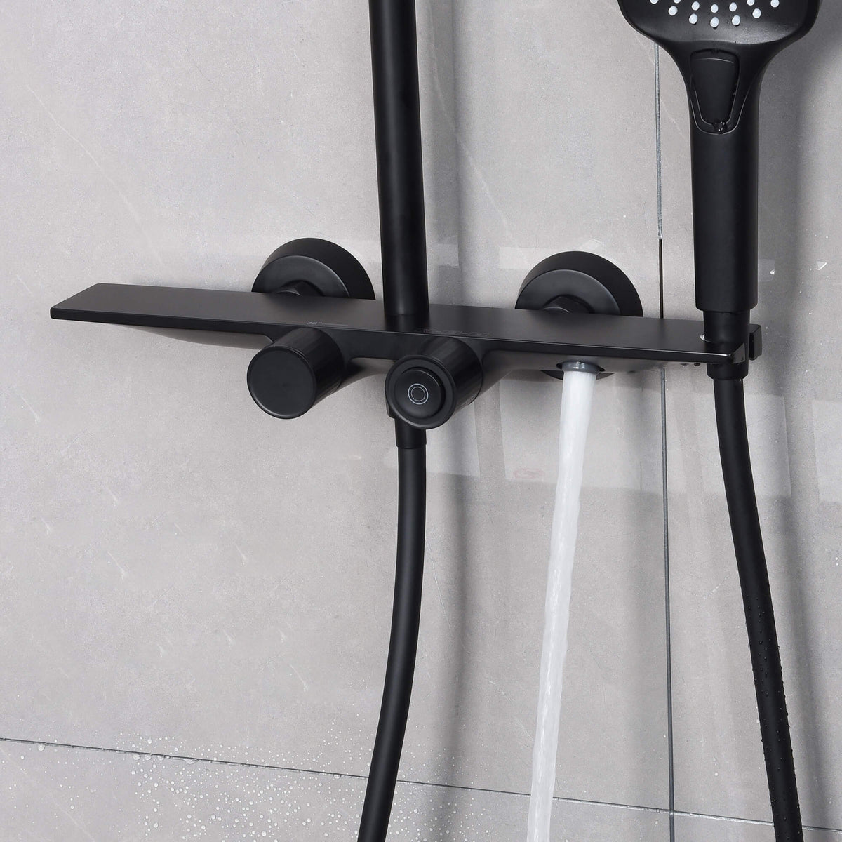 Wall-Mounted 4-Spray Shower Faucet Set Anti Scald Brass Thermostatic Shower System