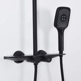 Wall-Mounted 4-Spray Shower Faucet Set Anti Scald Brass Thermostatic Shower System