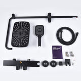 Wall-Mounted 4-Spray Shower Faucet Set Anti Scald Brass Thermostatic Shower System