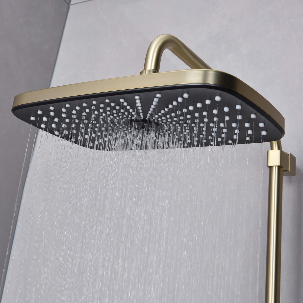 Wall-Mounted 4-Spray Shower Faucet Set Anti Scald Brass Thermostatic Shower System