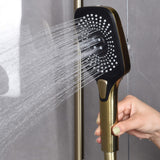 Wall-Mounted 4-Spray Shower Faucet Set Anti Scald Brass Thermostatic Shower System