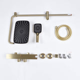 Wall-Mounted 4-Spray Shower Faucet Set Anti Scald Brass Thermostatic Shower System