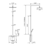 Wall-Mounted 4-Spray Shower Faucet Set Anti Scald Brass Thermostatic Shower System