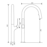 single hole kitchen faucet size