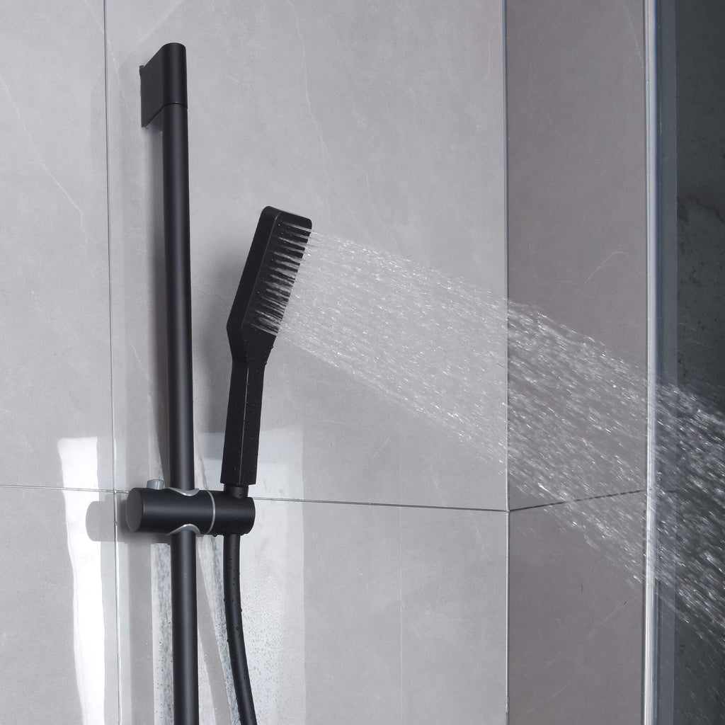 shower faucet matte black opening