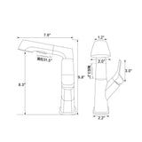 Versatile Bathroom Sink Faucet with Pull-Out Spray for Enhanced Use