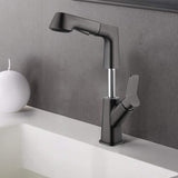 Bathroom Sink Faucet with Pull Out Spray Liftable Dual Mode Basin Mixer Faucet JK0219