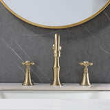 Classic 3-Hole Deck-Mounted Bathroom Sink Faucet with 2 Handles