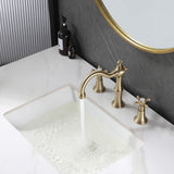 Classic 3-Hole Deck-Mounted Bathroom Sink Faucet with 2 Handles