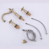 Classic 3-Hole Deck-Mounted Bathroom Sink Faucet with 2 Handles