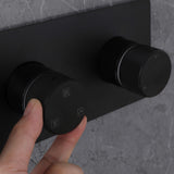 switch knob in black shower system
