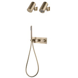 Dual-Head Shower System with 3 Water Modes Wall-Mounted