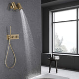 gold shower system shower head opening