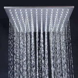 Ceiling Mount 16 Inch Rainfall Shower Head Thermostatic Shower Faucet with 6 Body Jets JK0102