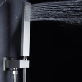 Three Functions Luxury Wall Mounted Bathroom Thermostatic Shower System Brushed Nickel JK0272