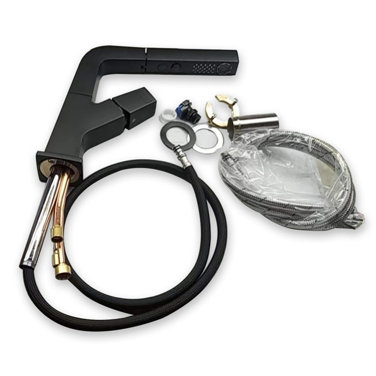 Pull-Out Bathroom Faucet with Dual-Mode Spray and Single Handle