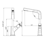 Pull-Out Bathroom Faucet with Dual-Mode Spray and Single Handle