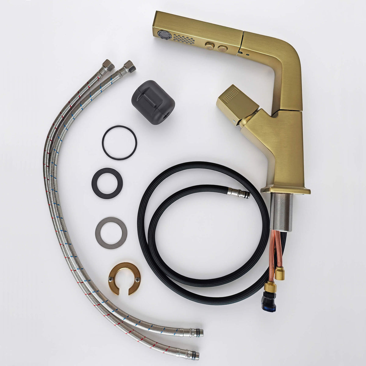 Pull-Out Bathroom Faucet with Dual-Mode Spray and Single Handle