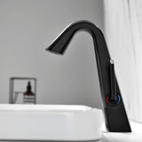 Single Hole Deck Mount Hot and Cold Mix Stylish Bathroom Sink Faucet JK0277