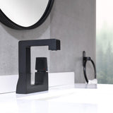 Single Handle Bathroom Basin Faucet with Open Square Frame