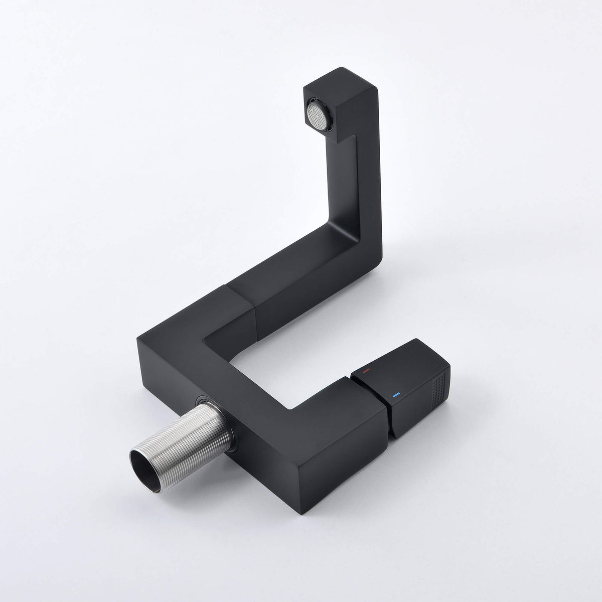 Single Handle Bathroom Basin Faucet with Open Square Frame