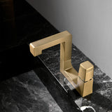 Single Handle Bathroom Basin Faucet with Open Square Frame