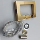 Single Handle Bathroom Basin Faucet with Open Square Frame