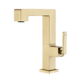 Brass Bathroom Sink Faucet with Single-Handle Rotatable Basin Tap