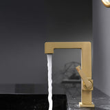 Brass Bathroom Sink Faucet with Single-Handle Rotatable Basin Tap